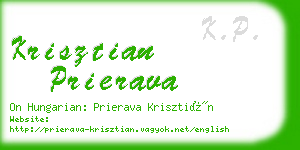 krisztian prierava business card